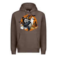 Coffee panda hallowen Premium Hoodie - LillyAllenDesigns