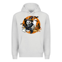 Dove Grey panda hallowen Premium Hoodie - LillyAllenDesigns