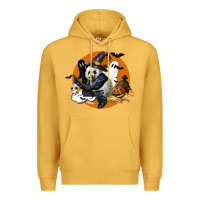 Mustard panda hallowen Premium Hoodie - LillyAllenDesigns