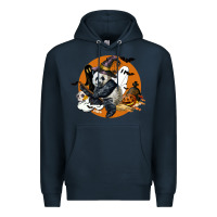 Navy panda hallowen Premium Hoodie - LillyAllenDesigns
