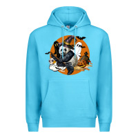 Ocean Blue panda hallowen Premium Hoodie - LillyAllenDesigns