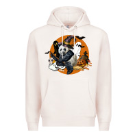 Pale Pink panda hallowen Premium Hoodie - LillyAllenDesigns