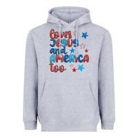 Heather Grey love jesus and america too Heavyweight Hoodie - JahusDesignShop