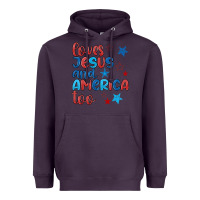 Plum love jesus and america too Heavyweight Hoodie - JahusDesignShop
