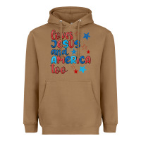 Toasted Coconut love jesus and america too Heavyweight Hoodie - JahusDesignShop
