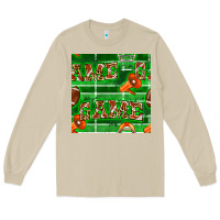 Mushroom american football megaphone and game seamless pattern Long Sleeve Tee - BundleAndBundleShop