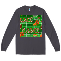 Smoke american football megaphone and game seamless pattern Long Sleeve Tee - BundleAndBundleShop