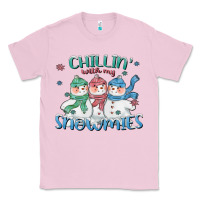 Bubblegum Pink chillin with my snowmies Classic Tee - CowGirlArtShop