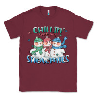 Burgundy chillin with my snowmies Classic Tee - CowGirlArtShop