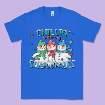 Chillin With My Snowmies Classic Tee Designed By Cowgirlartshop