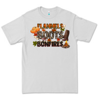 Dove Grey flannels boots and bonfires Premium Tee - CowGirlArtShop