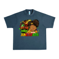 Midnight Navy Little miss Juneteenth Urban Heavy Tee - FaDigitalArtStudio