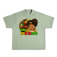 Oil Green Little miss Juneteenth Urban Heavy Tee - FaDigitalArtStudio