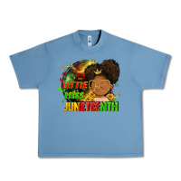 Pebble Blue Little miss Juneteenth Urban Heavy Tee - FaDigitalArtStudio