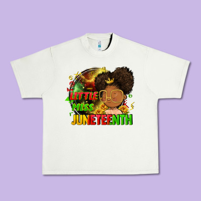 Little Miss Juneteenth Urban Heavy Tee Designed By Fadigitalartstudio