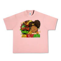 Salmon Little miss Juneteenth Urban Heavy Tee - FaDigitalArtStudio