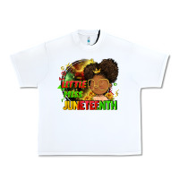 White Little miss Juneteenth Urban Heavy Tee - FaDigitalArtStudio