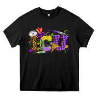 Black Mardi Gras ICU Nurse Heavy Core Tee - HowdyJamesFarm