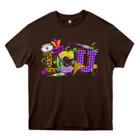Chocolate Brown Mardi Gras ICU Nurse Heavy Core Tee - HowdyJamesFarm