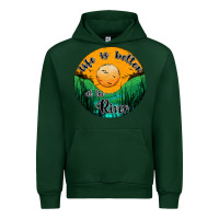Forest Green life is better at the river Urban Hoodie - JahusDesignShop
