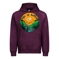 Mauve Wine life is better at the river Urban Hoodie - JahusDesignShop