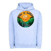 Pigment Grape Ice life is better at the river Urban Hoodie - JahusDesignShop