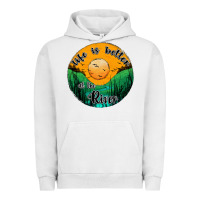 Pigment Lunar Rock life is better at the river Urban Hoodie - JahusDesignShop