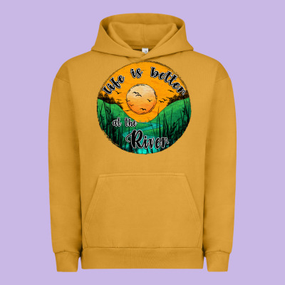 Life Is Better At The River Urban Hoodie Designed By Jahusdesignshop