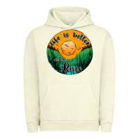 Pigment Pistachio life is better at the river Urban Hoodie - JahusDesignShop