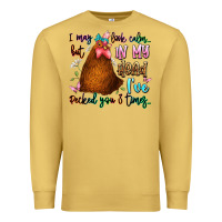 Antique Gold i may look calm but in my head ive pecked you 3 ti Premium Sweatshirt - JahusDesignShop