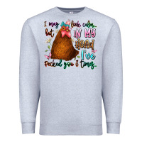 Heather Grey i may look calm but in my head ive pecked you 3 ti Premium Sweatshirt - JahusDesignShop