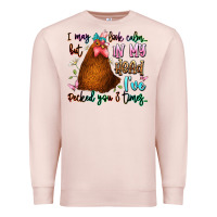 Pale Pink i may look calm but in my head ive pecked you 3 ti Premium Sweatshirt - JahusDesignShop
