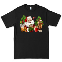 Black santa coffee cups christmas Premium Tee - CowGirlArtShop