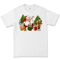 White santa coffee cups christmas Premium Tee - CowGirlArtShop