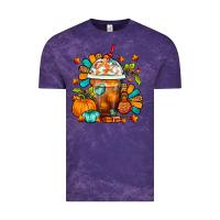 Cloud Purple Thanksgiving Frappe Coffee Vintage Tee - FaDigitalArtStudio