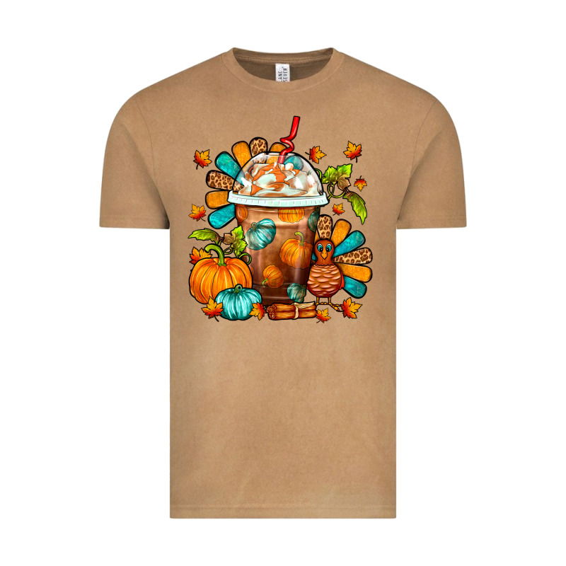 Thanksgiving Frappe Coffee Vintage Tee by FaDigitalArtStudio | Teevron