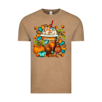Vintage Coffee Thanksgiving Frappe Coffee Vintage Tee - FaDigitalArtStudio