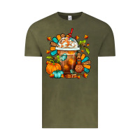 Vintage Olive Thanksgiving Frappe Coffee Vintage Tee - FaDigitalArtStudio