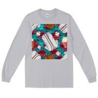 Moon Dust baseball  uniform with turquoise gemstone seamless pattern Long Sleeve Tee - BundleAndBundleShop