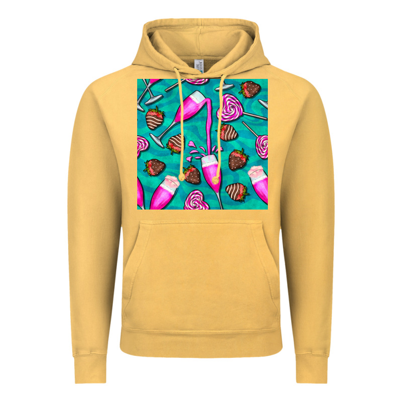Valentines Day Champagne And Strawberry Vintage Hoodie by BundleAndBundleShop | Teevron