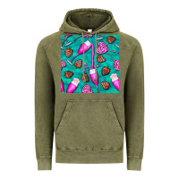 Vintage Olive valentines day champagne and strawberry Vintage Hoodie - BundleAndBundleShop