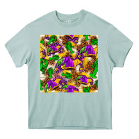 Arona Mardi Gras jester had and crawfish with leopard pa Heavy Core Tee - HowdyJamesFarm