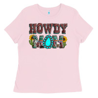 Bubblegum Pink Howdy mom mother's day Ladies Tee - HowdyJamesFarm