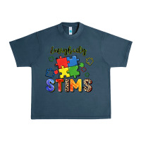 Midnight Navy Everybody stims Urban Heavy Tee - FaDigitalArtStudio