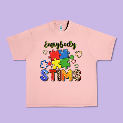 Everybody Stims Urban Heavy Tee Designed By Fadigitalartstudio