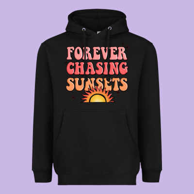 Forever Chasing Sunsets Heavyweight Hoodie Designed By Jahusdesignshop