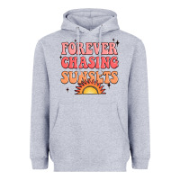 Heather Grey forever chasing sunsets Heavyweight Hoodie - JahusDesignShop