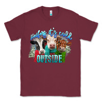 Burgundy heifers its cold outside Classic Tee - CowGirlArtShop