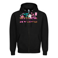 Black nurse custom name Zipper Hoodie - AdoDesignShop