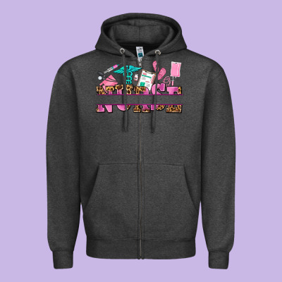 Nurse Custom Name Zipper Hoodie Designed By Adodesignshop